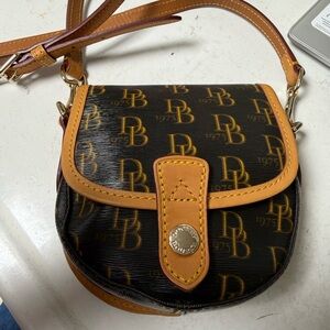 Dooney & Bourke Black and Brown Crossbody Bag